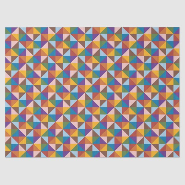 Papel De Seda Arco arco iris, marrón, rosado y azul (Anverso)