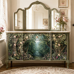 Papel De Seda Arco de árbol nudoso rosa polvoriento