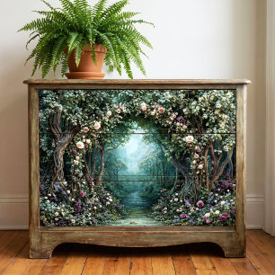 Papel De Seda Arco de árbol nudoso rosa polvoriento