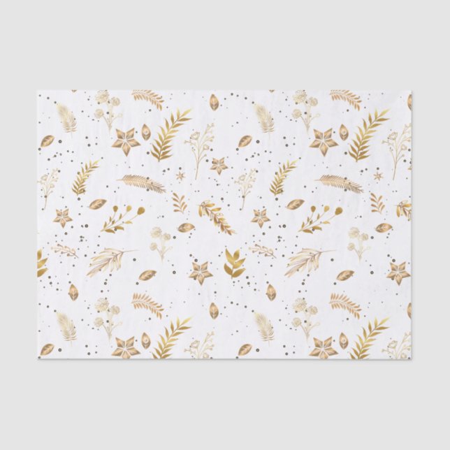 Papel De Seda Arco de oro moderno para navidades (Anverso)