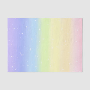 Papel De Seda Arco iris en colores pastel cósmico