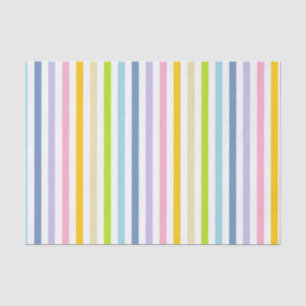Papel De Seda Arco iris en colores pastel vertical y rayas