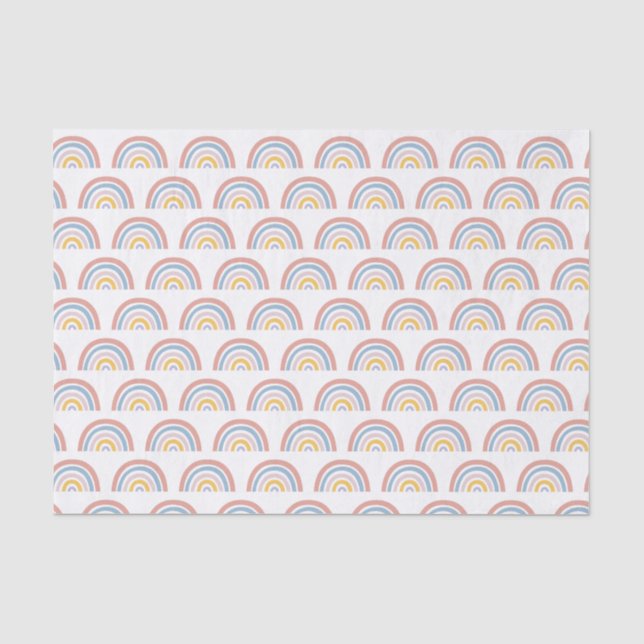 Papel De Seda Arcoíris Acuarela Boho Chic (Anverso)