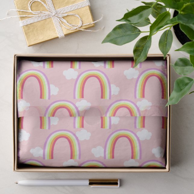 Papel De Seda Arcoíris con Nube Rosa (Regalo )