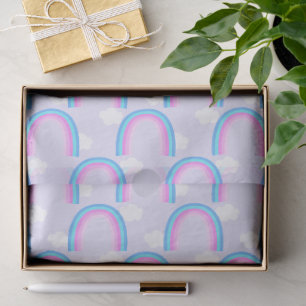 Papel De Seda Arcoíris con Nube Rosa Claro