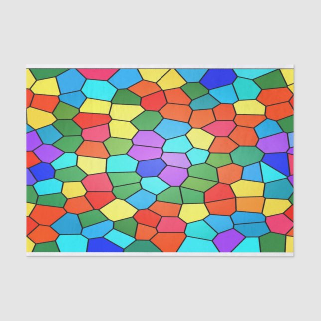 Papel De Seda Arcoiris de vidrio templado (Anverso)