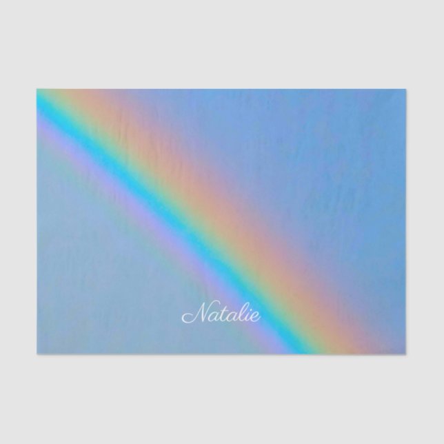 Papel De Seda Arcoiris real natural personalizado (Anverso)
