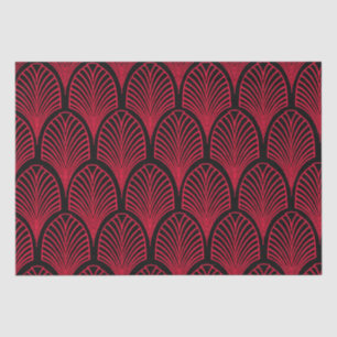 Papel De Seda Arcos clásicos de arte rojo y negro