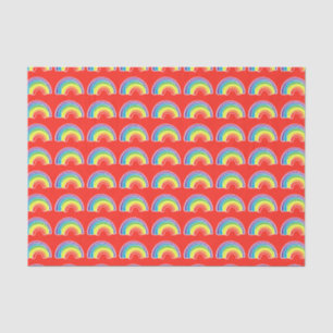Papel De Seda Arcos de lluvia rojos