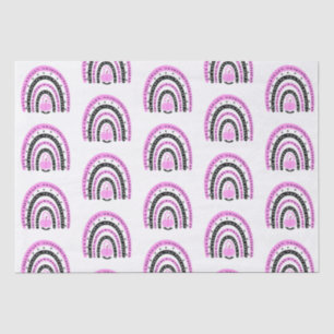 Papel De Seda Arcos de lluvia rosados y negros muran Halloween b