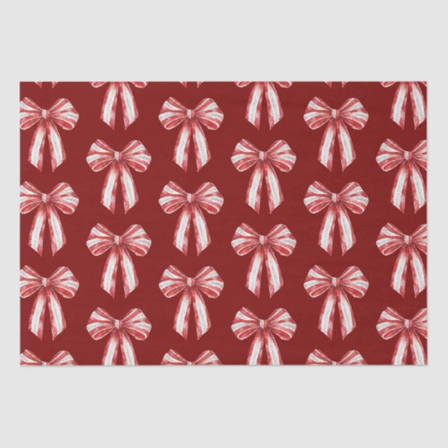 Papel De Seda Arcos rojos de menta blanca y navidades (Anverso)