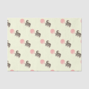 Papel De Seda Ardilla con el globo rosado