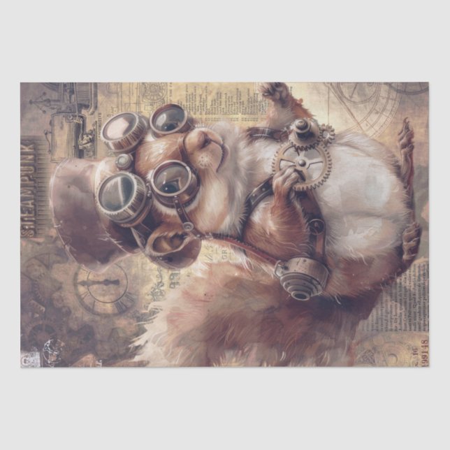 Papel De Seda Ardilla de Steampunk (Anverso)