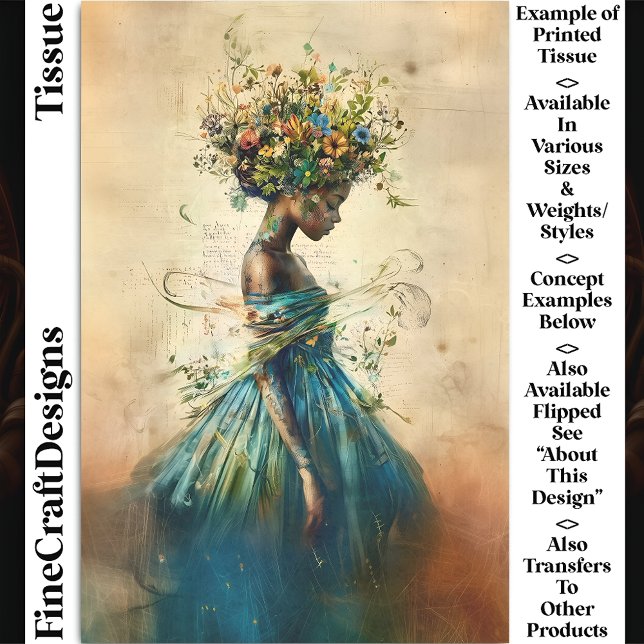 Papel De Seda Ardiosa caprichosa de la piel oscura, Verde azulad (Subido por el creador)