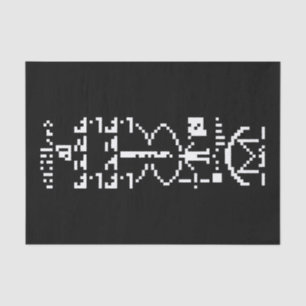 Papel De Seda Arecibo Binary Message 1974