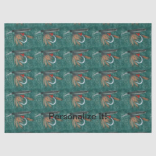 Papel De Seda "Arena azul de hierro", mosca mojada, atado con mo