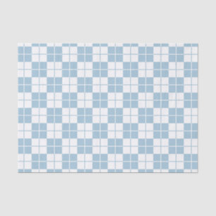 Papel De Seda Argyle Checkerboard Plantar azul claro