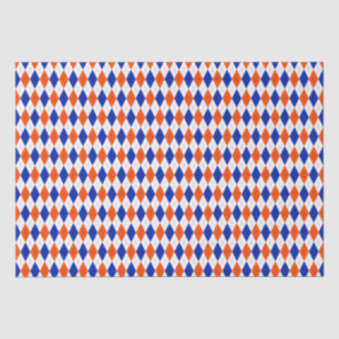 Papel De Seda Argyle naranja y Diamante Azul