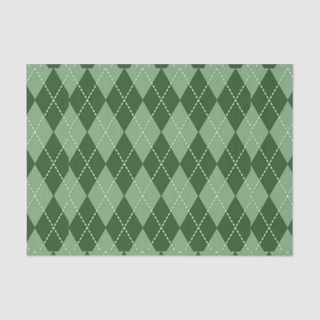 Papel De Seda Argyle Verde 2 (Anverso)