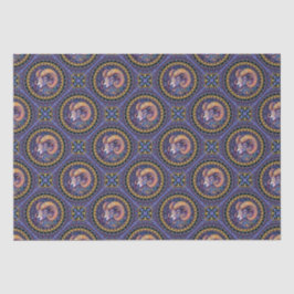 Papel De Seda Aries Astrología Whimsical Mandala Tile Geométrico