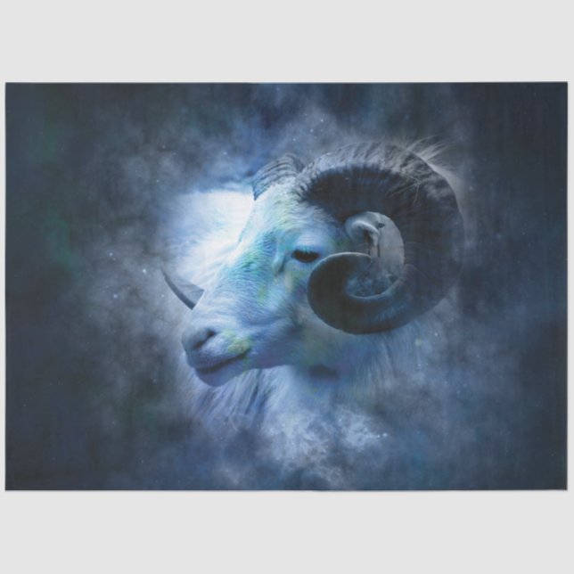 Papel De Seda Aries Ram Decoupage (Anverso)