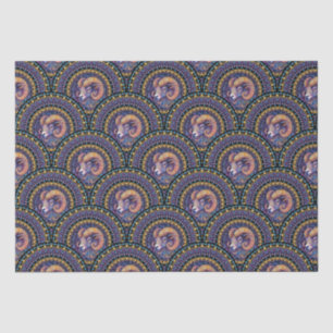 Papel De Seda Aries Zodiac Mandala Art Decó Vieira