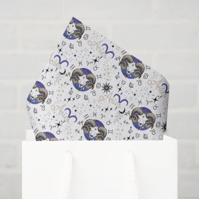 Papel De Seda Aries Zodiac Tissue Paper (Bolsa de regalo)