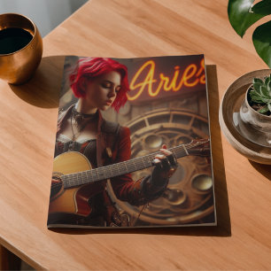 Papel De Seda Aries Zodiaco Músico Guitarra Decoupage 