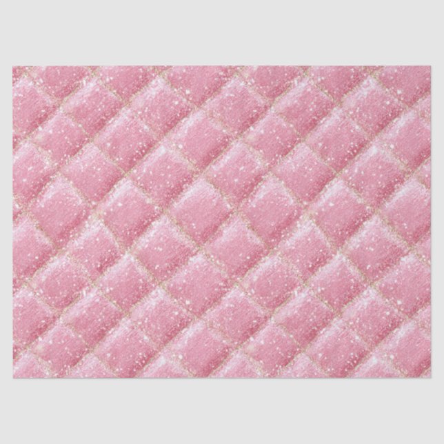 Papel De Seda Arlequín Glam Brillante Rosa (Anverso)