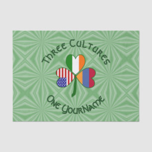 Papel De Seda Armenia Irlanda EE. UU. Trébol Personalizable