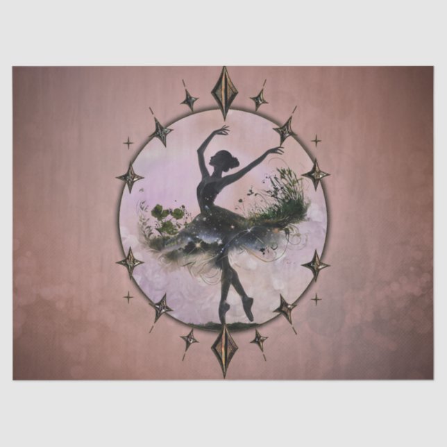 Papel De Seda Armonía del movimiento La bailarina en la luz de l (Anverso)