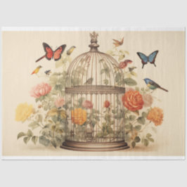 Papel De Seda Armonía Elegante: Desnudo de la jaula de aves