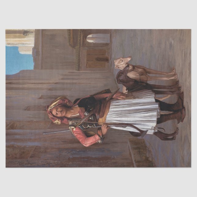 Papel De Seda Arnaut de El Cairo, 1871, por Jean-Leon Gerome (Anverso)