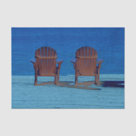Papel De Seda Arondack Brown Beach Silla Océano Azul