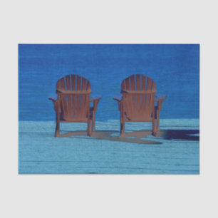 Papel De Seda Arondack Brown Beach Silla Océano Azul
