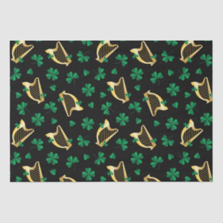 Papel De Seda Arpas y tréboles para el día de San Patricio