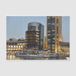 Papel De Seda Arquitectura de Dubái de noche