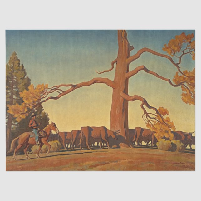 Papel De Seda Arriba de la cresta por Maynard Dixon (Anverso)