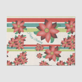 Papel De Seda Arrojar Borgoña y Verde azulado