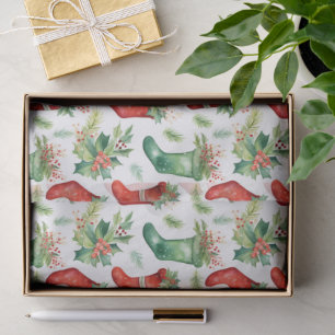 Papel De Seda Arsenales de color de agua rojo y verde bonito