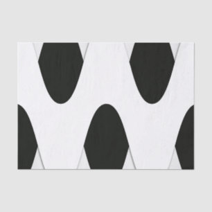 Papel De Seda Art Deco Blanco y negro