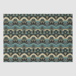 Papel De Seda Art Deco con estampado geométrico delgado