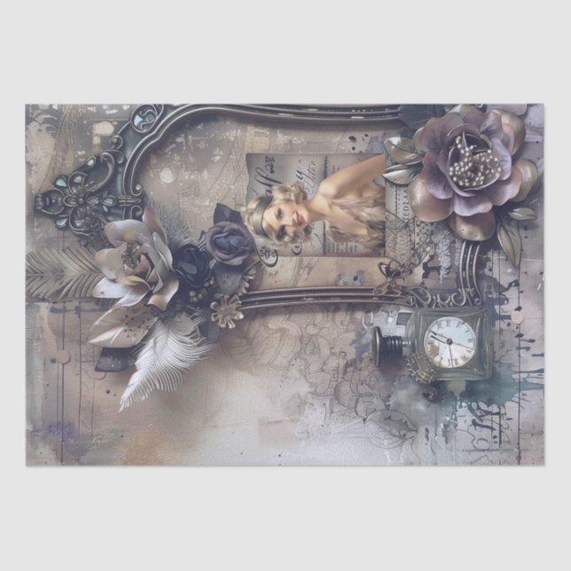 Papel De Seda Art Deco del Chica de Flapper Perfume de los años  (Anverso)