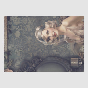 Papel De Seda Art Deco del Chica de Flapper Perfume de los años 