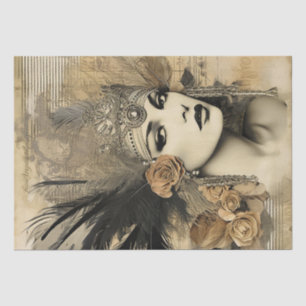 Papel De Seda Art Deco del flapper Chica de los años 20