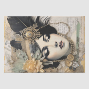Papel De Seda Art Deco del flapper Chica de los años 20