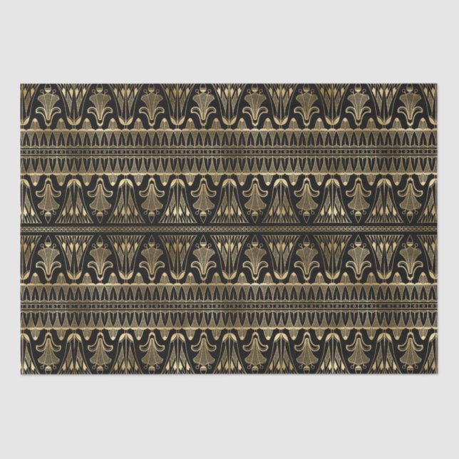 Papel De Seda Art Deco Floral Geometric Pattern Design (Anverso)