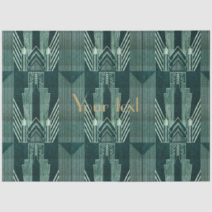 Papel De Seda Art Deco, Green, black, Pattern, art nouveau, vint
