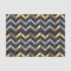 Papel De Seda "Art Deco Luxury Design: Gold, Silver y Blue