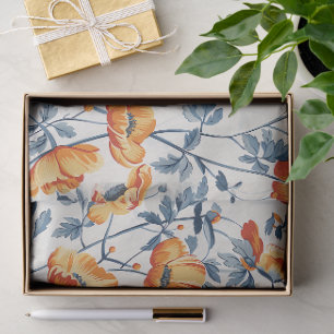 Papel De Seda Art Nouveau California Poppies – 10lb, 17"x23